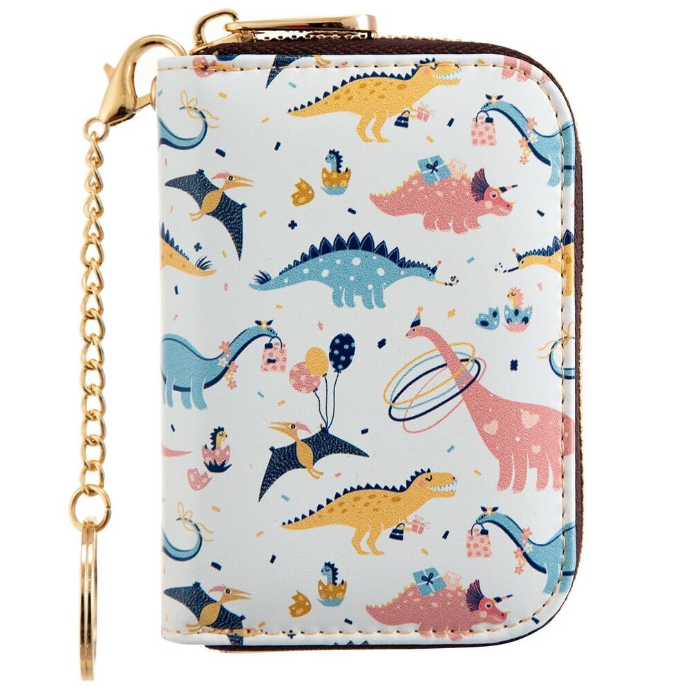 7425 Leather Wallet RFID Blocking Credit Card Holder Zipper Card Case Girls
